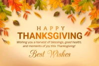 Orange Joyful Happy Thanksgiving  Label template