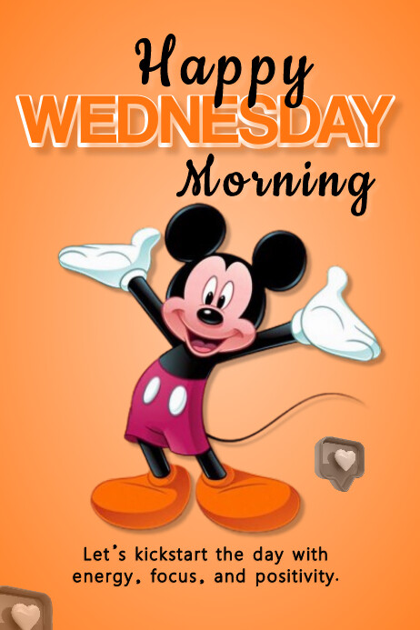 Orange Joyful Happy Wednesday  Banner 4' × 6' template