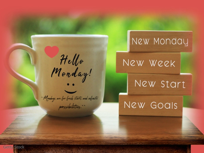 Copy of Orange Joyful Hello Monday Yard Sign | PosterMyWall