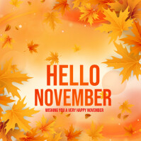 Hello November Template | PosterMyWall
