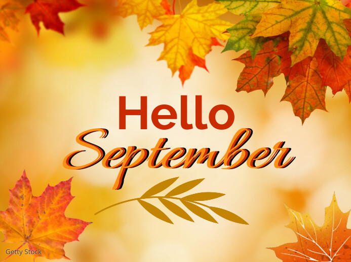 Copy of Orange Joyful Hello September Yard Sign | PosterMyWall