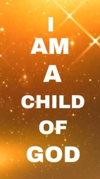 Orange Joyful I Am A Child Of God Instagram Reel template