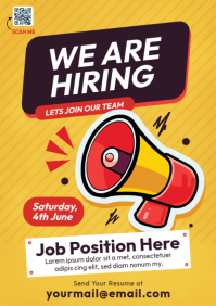 Orange Job Recruitment A4 Template