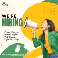 Orange Job Recruitment Publicação no Instagram Template