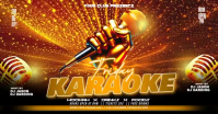 Orange Karaoke Night Event Gedeelde afbeelding op Facebook Template