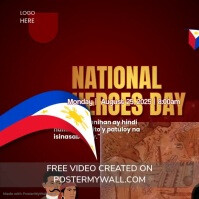 Orange Joyful National Heroes Day Instagram Post template