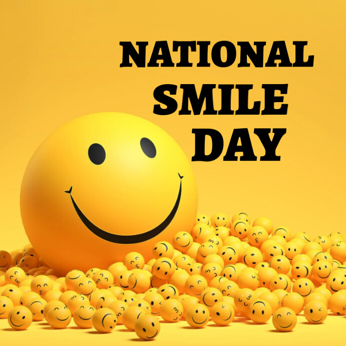 Plantilla de Orange Joyful National Smile Day Instagram Post | PosterMyWall