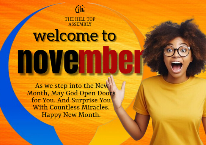 Copy of Orange Joyful New Month A4 | PosterMyWall