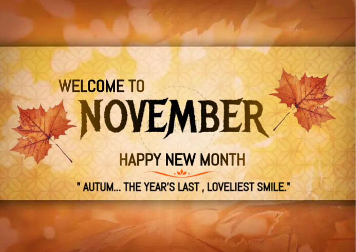 Orange Joyful New Month Postcard Template | PosterMyWall