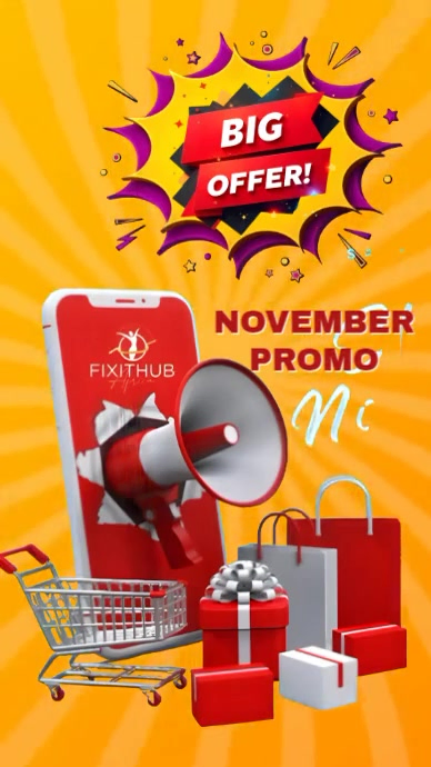 Orange Joyful November Promo Youtube Short Template | PosterMyWall