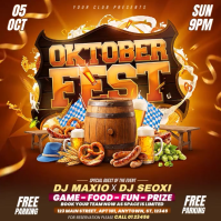 Oranje Oktoberfest Event Квадрат Template