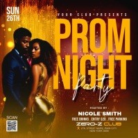 Orange Joyful  Prom Night Party Instagram Post template