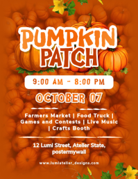 Orange Pumpkin Patch Event Flyer Template