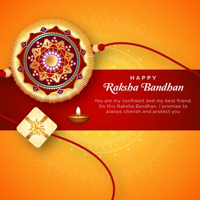 Copy of Orange Joyful Raksha Bandhan Instagram Post | PosterMyWall
