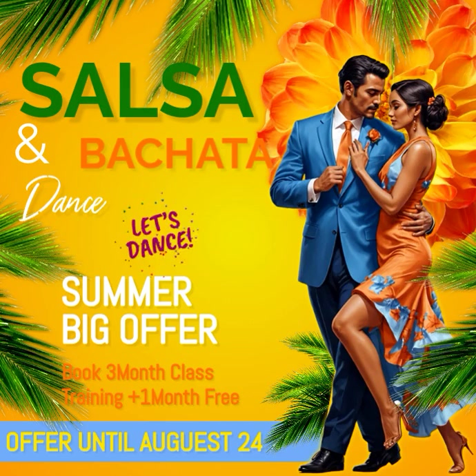 Salsa And Bachata Dance Offer Template | PosterMyWall