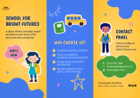 橙色 School Admissions A4 Template - Page 1