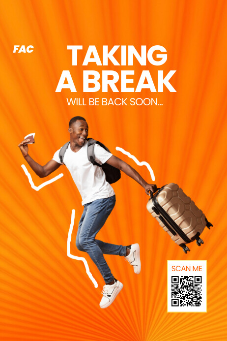 Orange Joyful School Break Poster Template | PosterMyWall