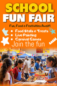Laranja School Fun Fair Plakat Template