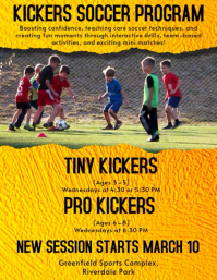 Orange Soccer Program Iflaya Template