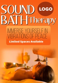 Orange Joyful Sound Bath Therapy A1 template