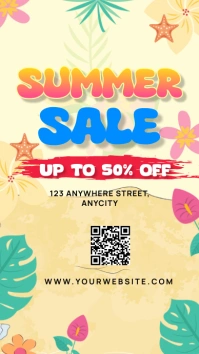 Orange Joyful Summer Sale Instagram Story template