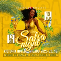 Orange Joyful Summer Yellow And Green Instagram Post template