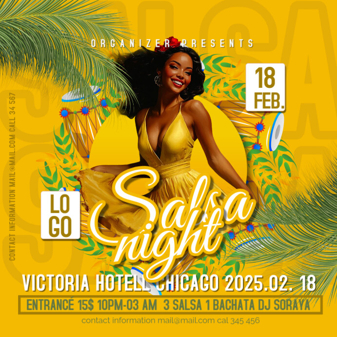 Orange Joyful Summer Yellow And Green Instagram Post template