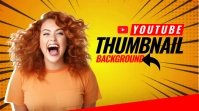 Orange Joyful Super Happy Woman Youtube Thumb template