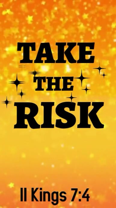 Orange Joyful Take The Risk Instagram Reel template