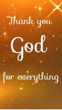 Orange Joyful Thank You God For Everything  Instagram Reel template