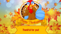 Orange Thanksgiving Celebration Facebook-covervideo Template