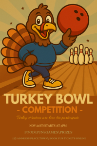 Orange Turkey Bowl Competition 海报 Template