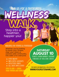 Orange Joyful Wellness Walk Flyer (us Letter) template
