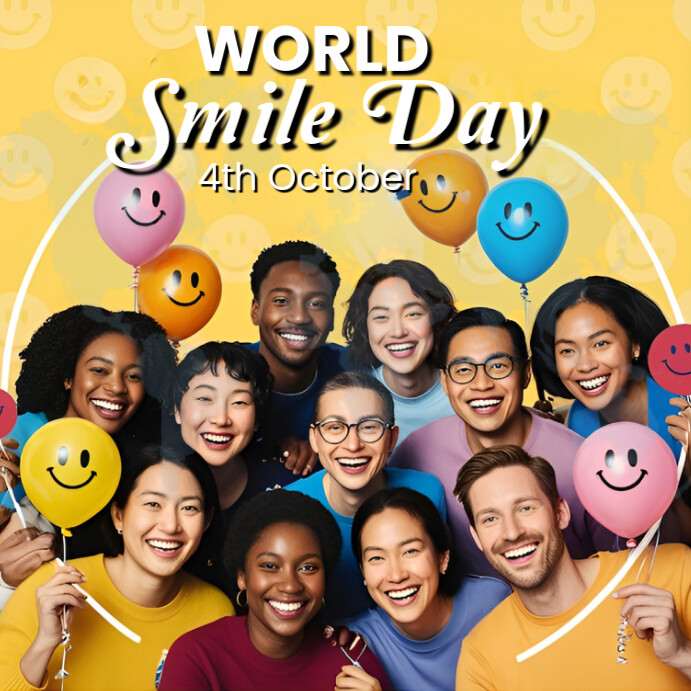 Copy of Orange Joyful World Smile Day Instagram Post | PosterMyWall