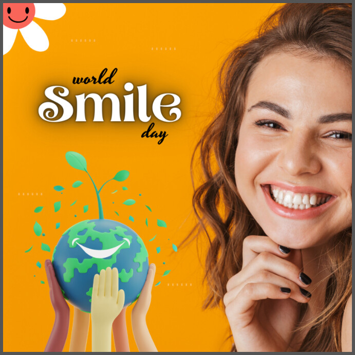 Plantilla de Orange Joyful World Smile Day Instagram Post | PosterMyWall
