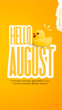 Orange Joyful Yellow And Sunny August Instagram Story template