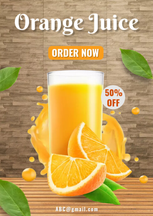 Orange Juice Template PosterMyWall