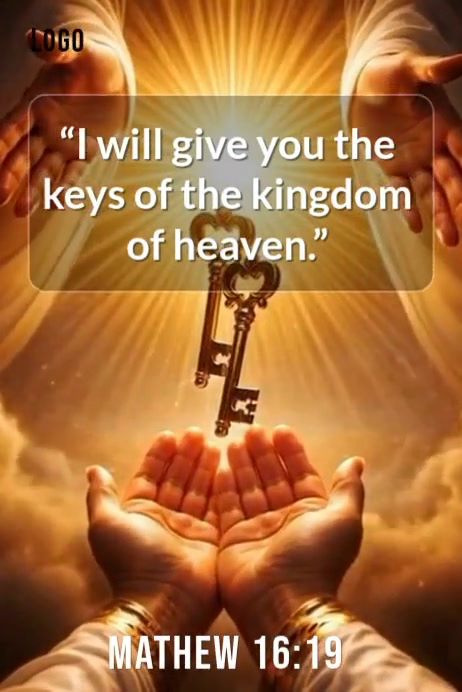 Orange Keys Of The Kingdom Bible Verse Video Matthew 16 19 Christian ...