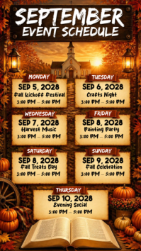Arancione Event Schedule Instagram Story Template
