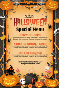 Orange Halloween Special Menu Grafik Tumblr Template