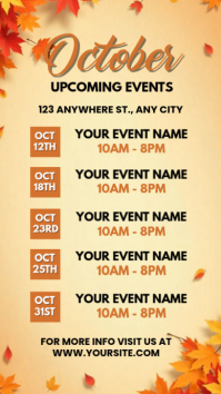 Orange Event Schedule Instagram-verhaal Template