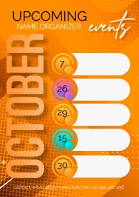 Orange List-based Orange Graphic Listbase A4 template