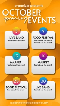 Orange List-based Orange Listbased Events Ins Instagram Story template