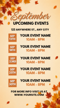 Pomarańczowy Upcoming Events Instagram-verhaal Template