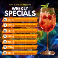 Orange List-based Weekly Specials Instagram Post template
