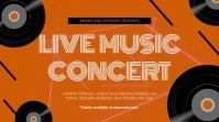 Orange Live Music Concert Slideshow Post Digital na Display (16:9) template