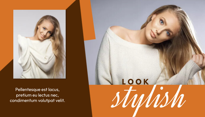 Orange Look Stylish Blog Header Template | PosterMyWall