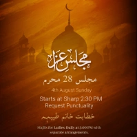 Orange Majalis Invites Instagram Post template