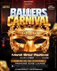 Orange Mardi Gras Festival Instagram Portrait Video template