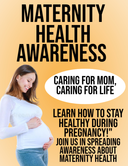 Orange Maternity Health Awareness Flyer Template | PosterMyWall